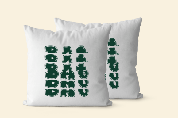 Plump Varsity Stacked Font PNG with transparent background - Preview 3