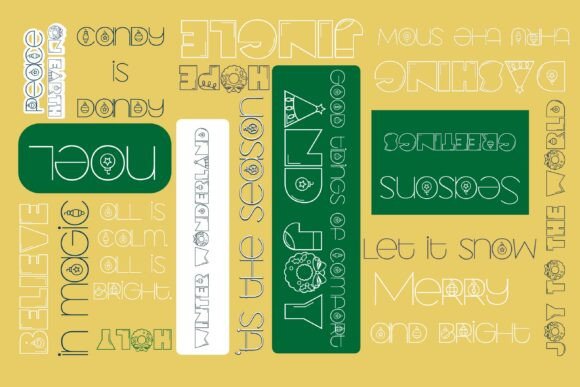 Pog Xmas Duo Font PNG with transparent background - Preview 1
