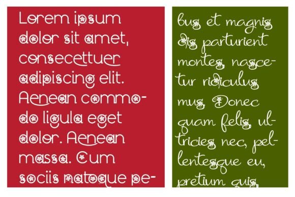 Poinsettia Kiss Trio Font PNG with transparent background - Preview 3