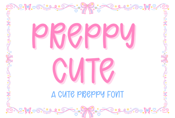 Preppy Cute Font - Cute Lettering Fonts