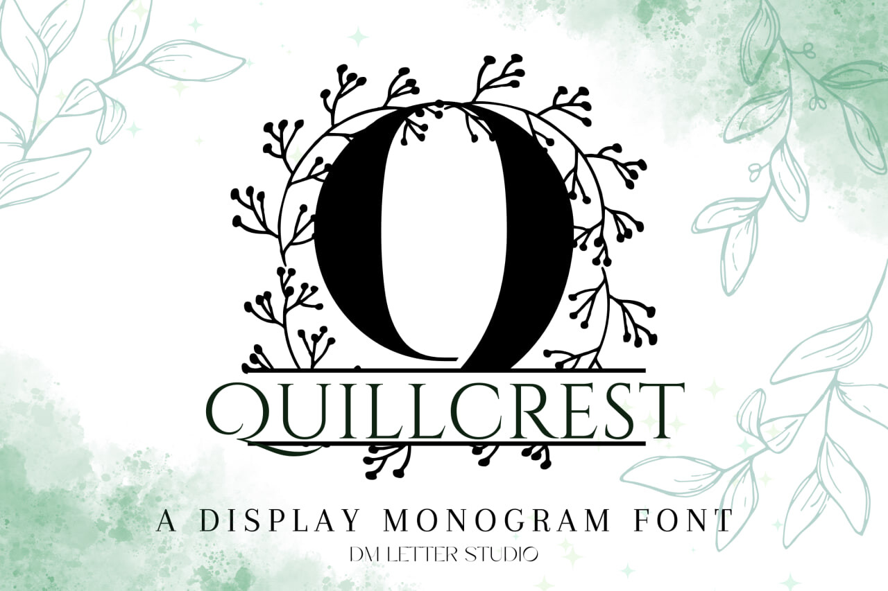 Quillcrest Split Monogram preview, placeholder image