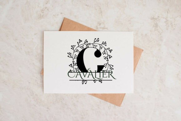 Quillcrest Split Monogram Font PNG with transparent background - Preview 2