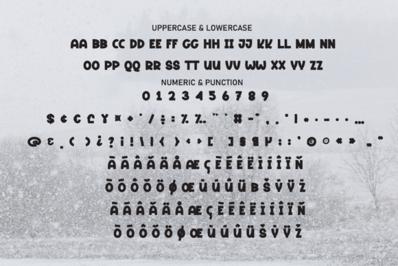 Rain Snow Font PNG with transparent background - Preview 6