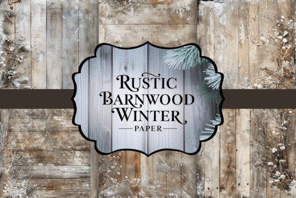 Rustic Barnwood Winter Paper