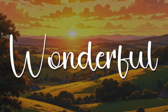 Santa Wonderful Font PNG with transparent background - Preview 2