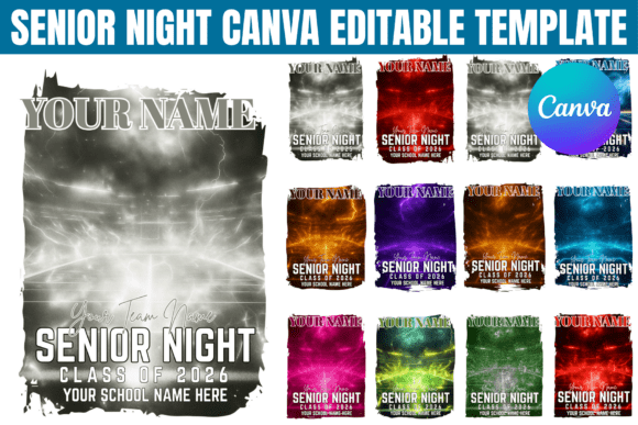 Senior Night Canva Editable Template