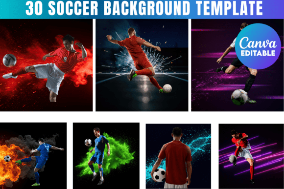 Preview of Soccer Background Sport Digital Backdrop digital backdrop