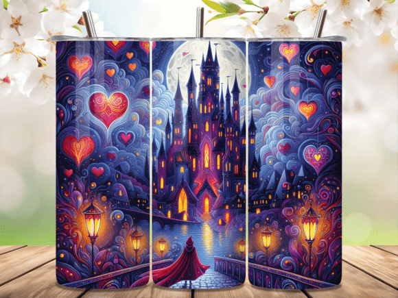 Valentine's Day Castle Hearts Tumbler