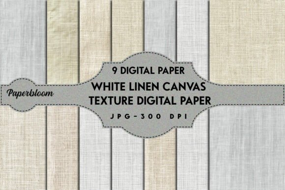 White Linen Canvas Texture Digital Paper