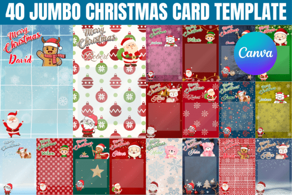 40 Jumbo Christmas Treat Card Template