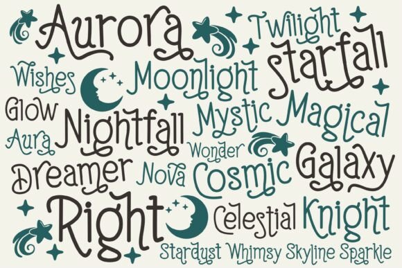 Aurora Night Font - Preview 1