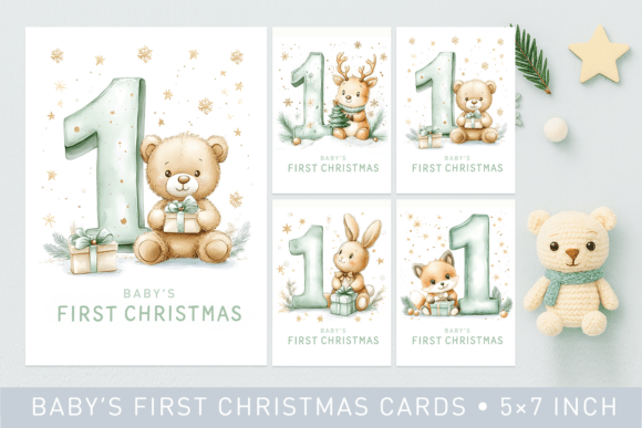 Baby First Christmas Cards