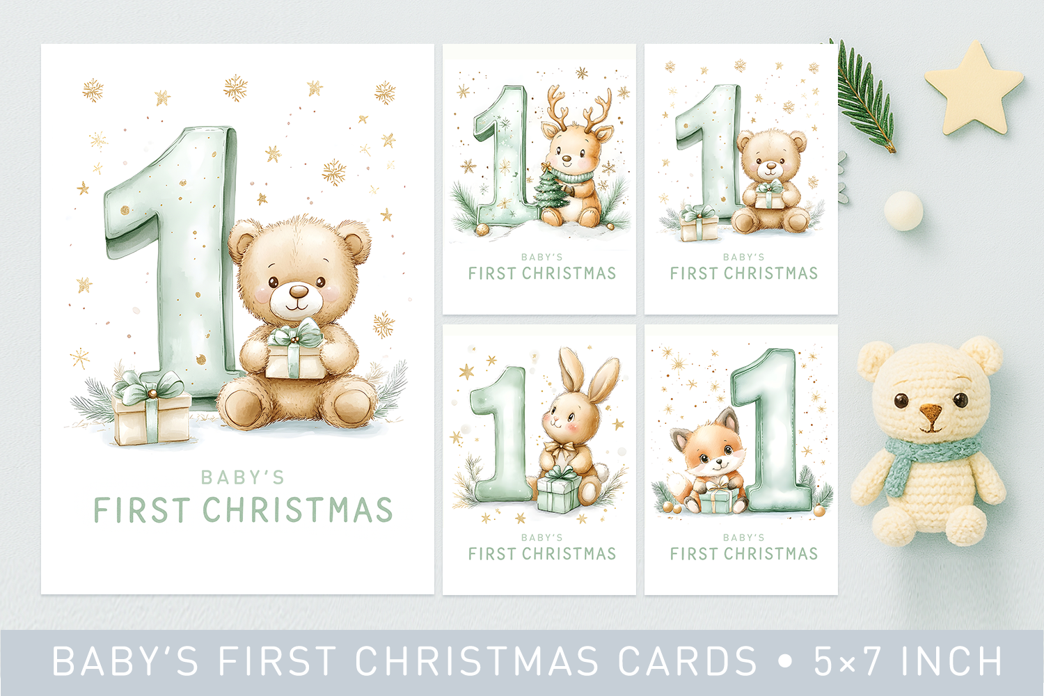 Baby First Christmas Cards