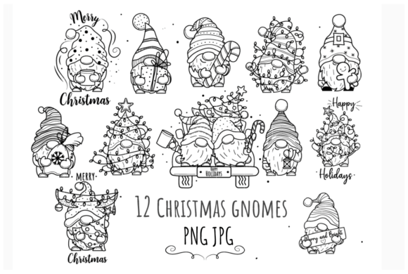 Christmas Gnomes SVG, PNG