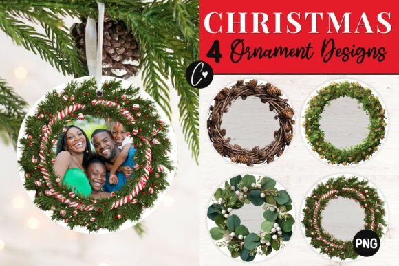 Custom Christmas Photo Ornament PNG