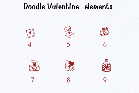 Doodle Valentine Elements Font - Preview 3