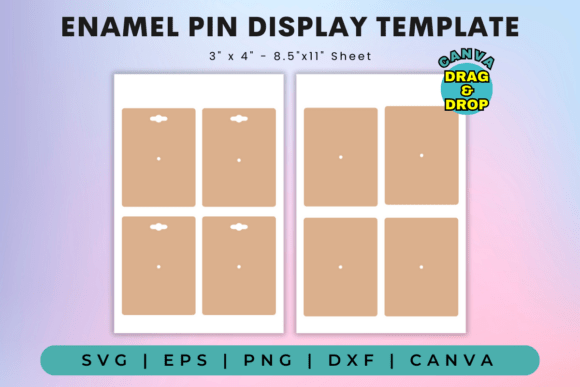 Enamel Pin Display Template