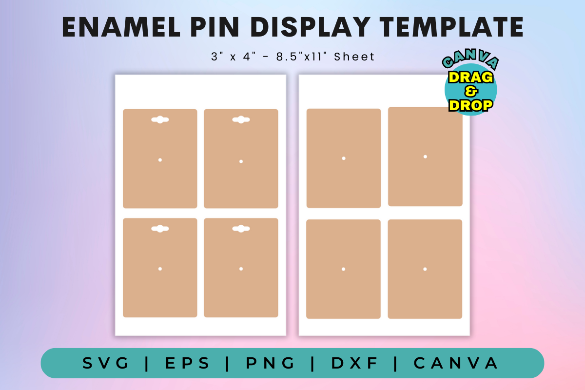 Enamel Pin Display Template