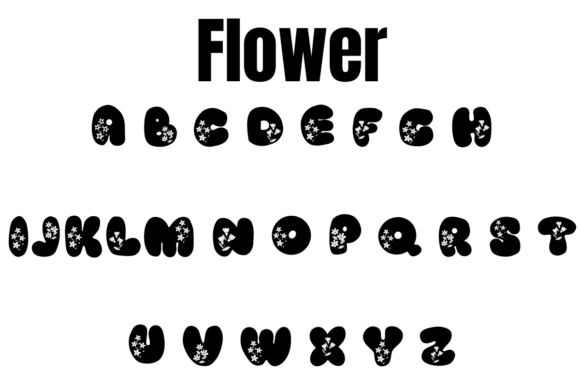Flower Font - Preview 1