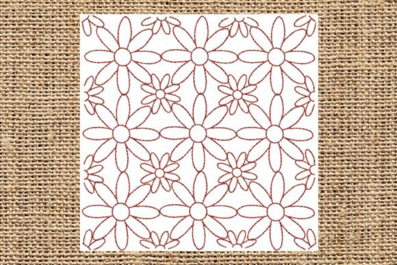 Geometric Flower Block - Six Sizes