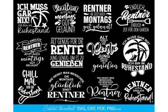 German Rentner Sprüche SVG Bundle