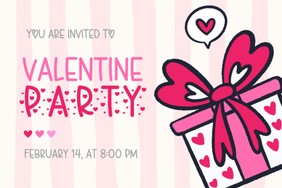 Heart Flurry Font PNG with transparent background - Preview 2