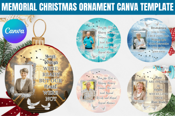 Memorial Christmas Ornament Template