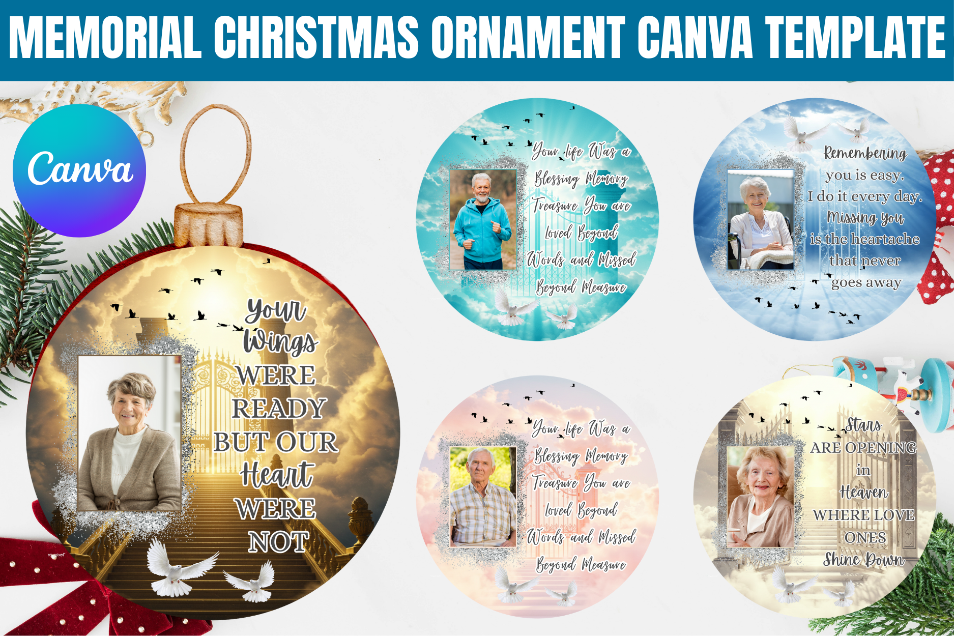 Memorial Christmas Ornament Template