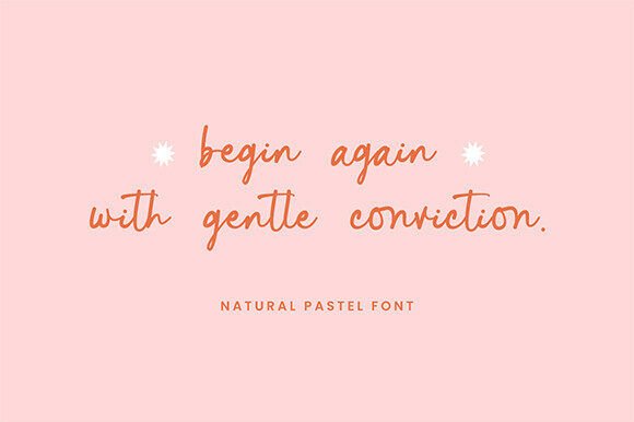 Natural Pastel Font PNG with transparent background - Preview 1
