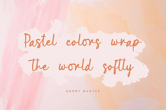 Natural Pastel Font PNG with transparent background - Preview 3