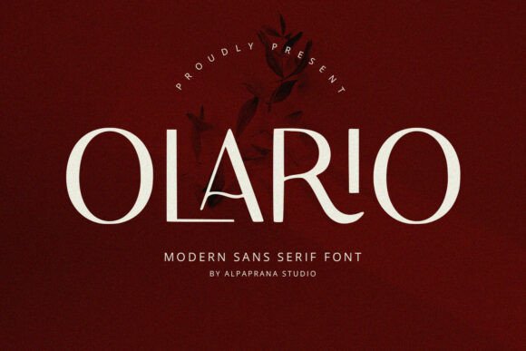 Olario Font preview