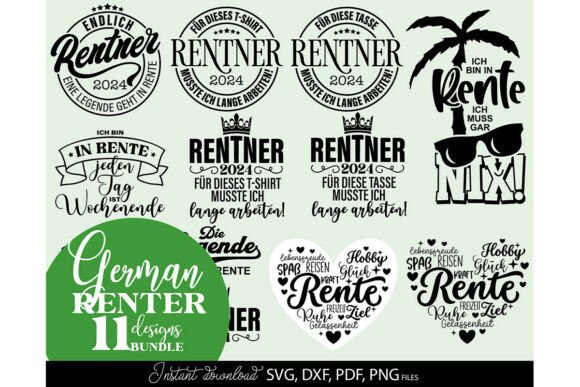 Rentner SVG Bundle Mit Lustigen Sprüchen