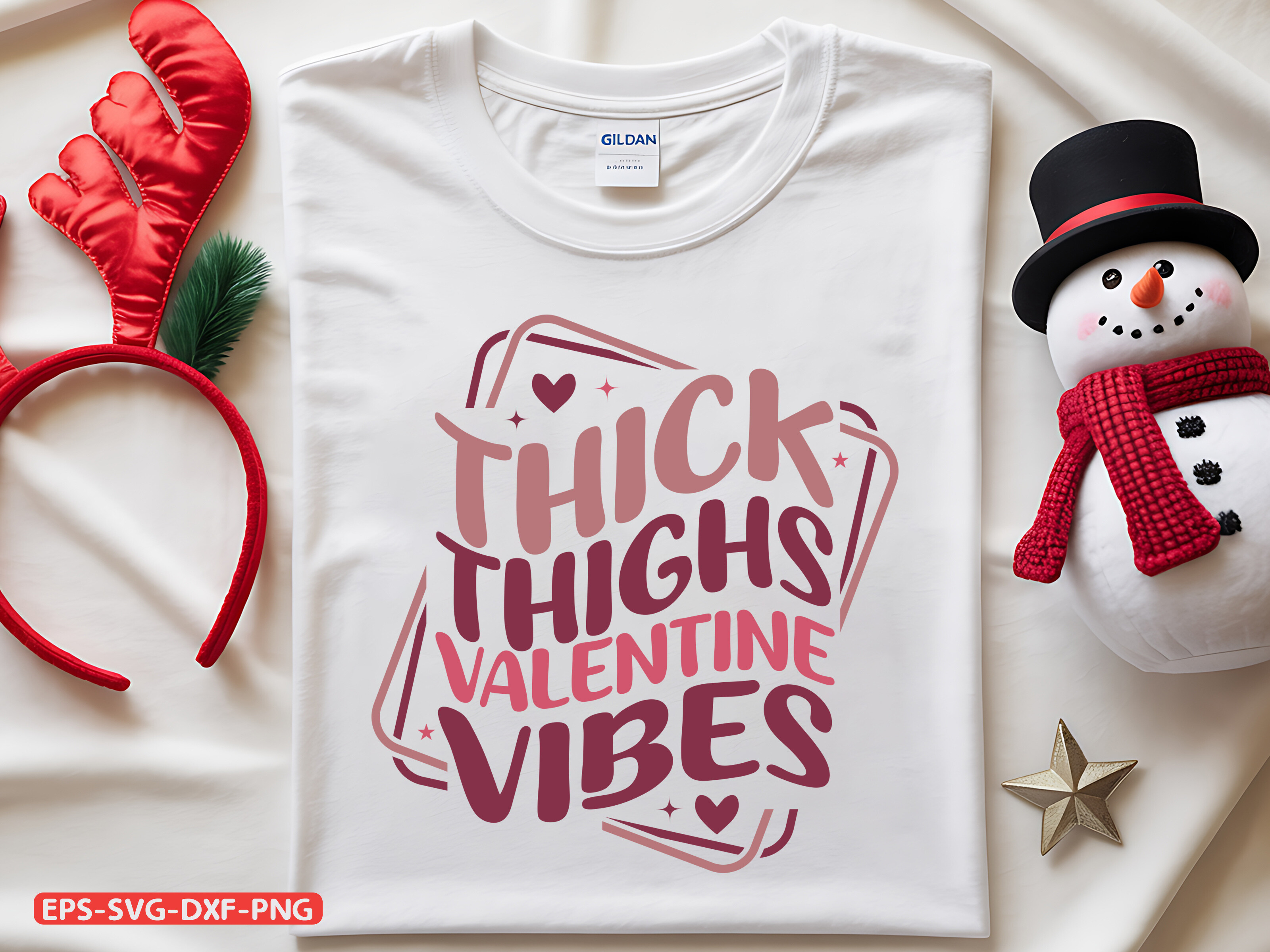 Thick Thighs Valentine Vibes SVG Graphic by mdshafiqulislam259 ...