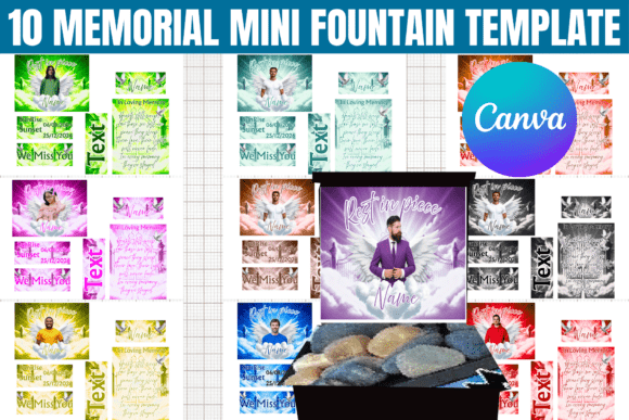 10 Memorial Mini Fountain Canva Editable