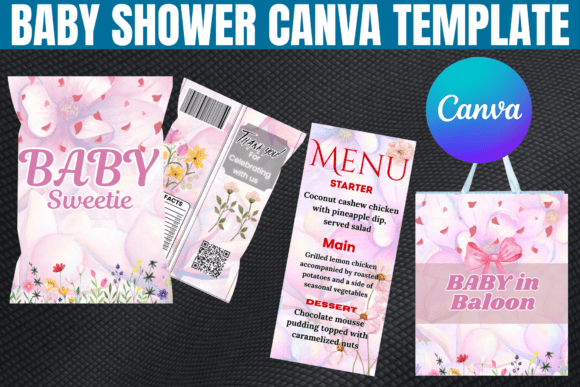 Baby in Bloom Baby Shower Canva Template