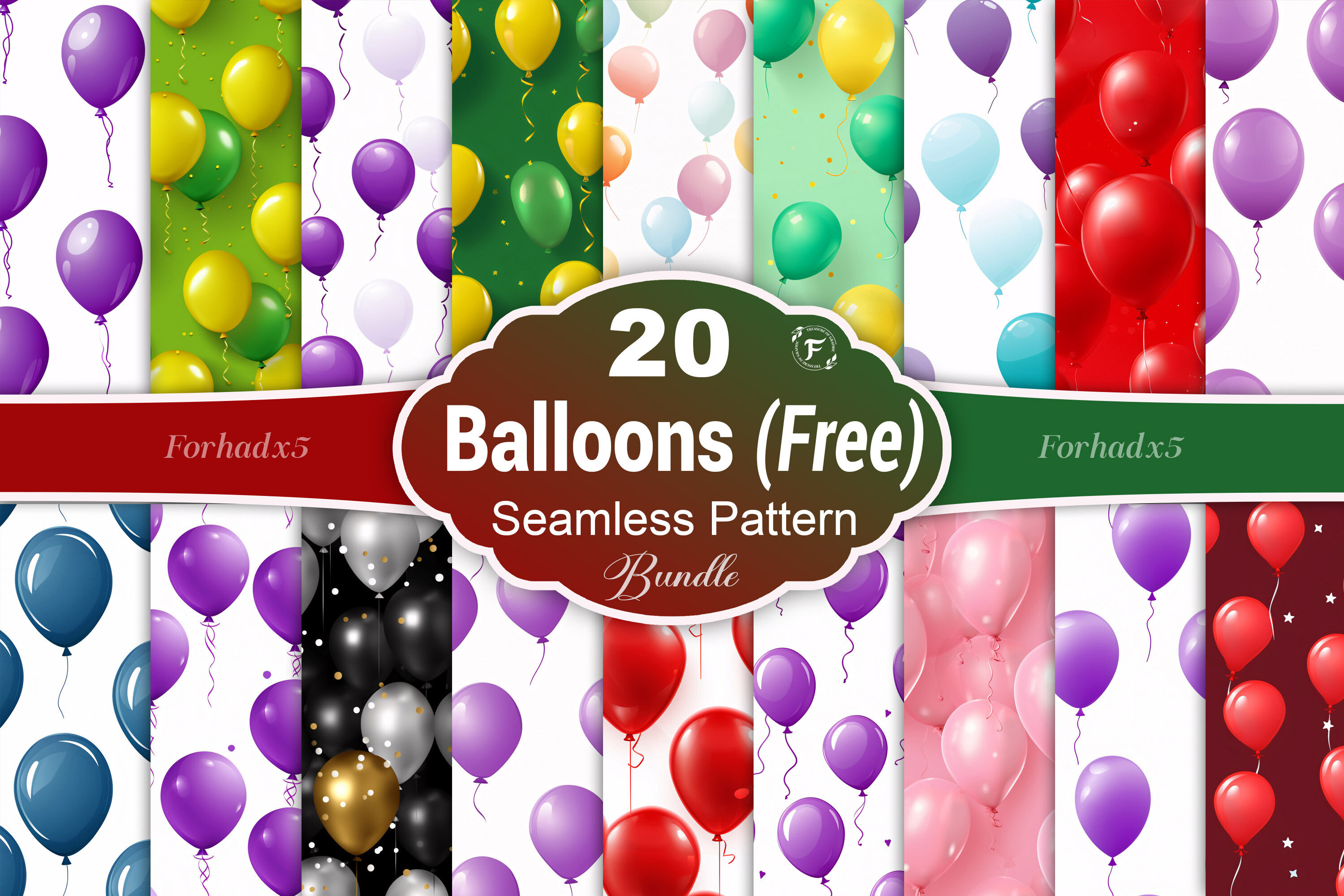 Balloons Seamless Pattern Graphic by Forhadx5 · Creative Fabrica