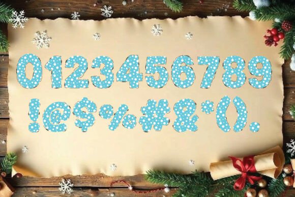 Blue Bubble Font PNG with transparent background - Preview 2