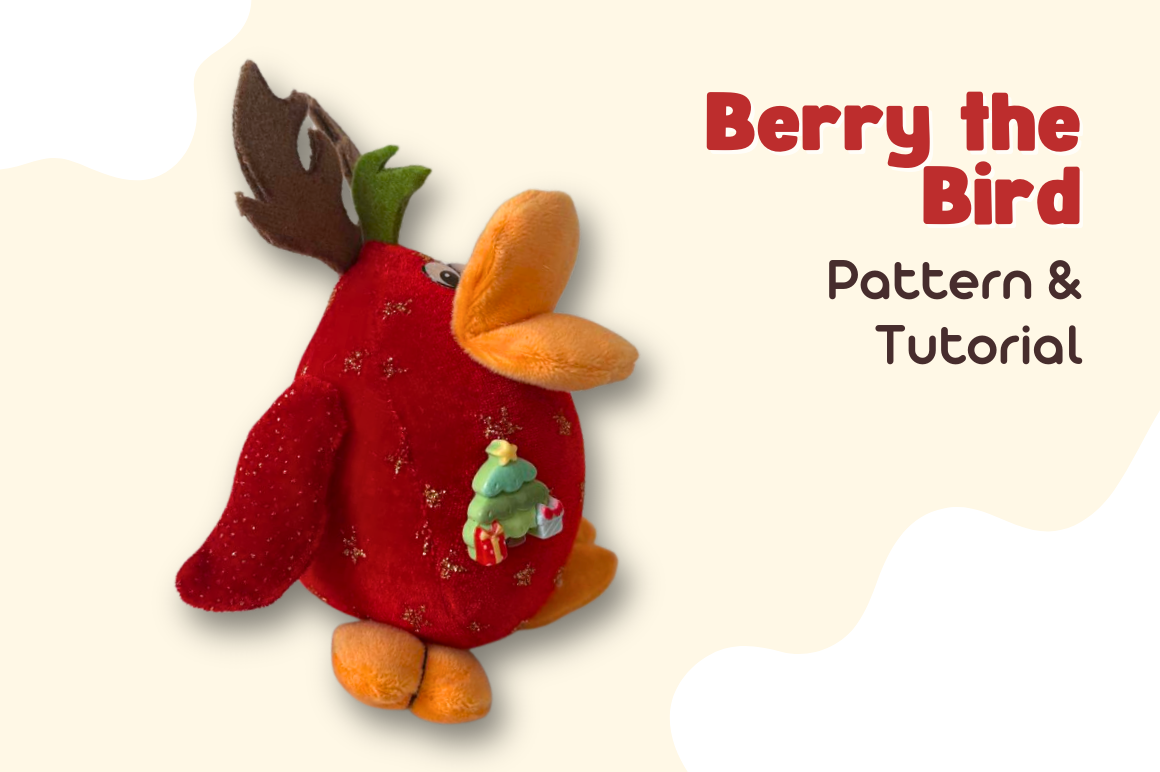 Christmas Bird Plush Pattern PDF