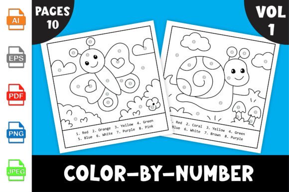 Color-by-Number Coloring Page for Kids