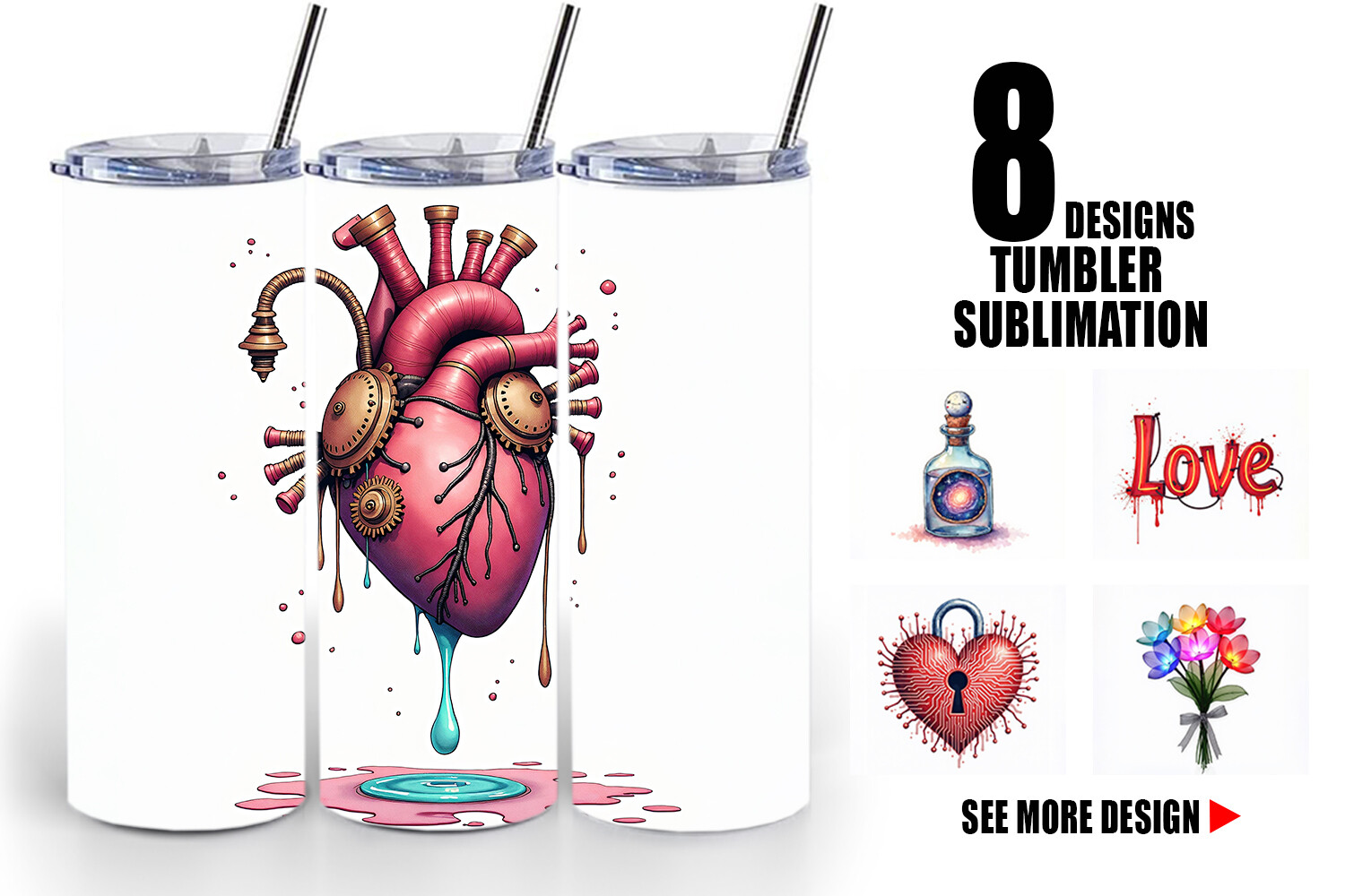 Cosmic Sci-Fi Love Tumbler Wrap