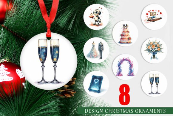 Cosmic Sci-Fi Wedding Ornament