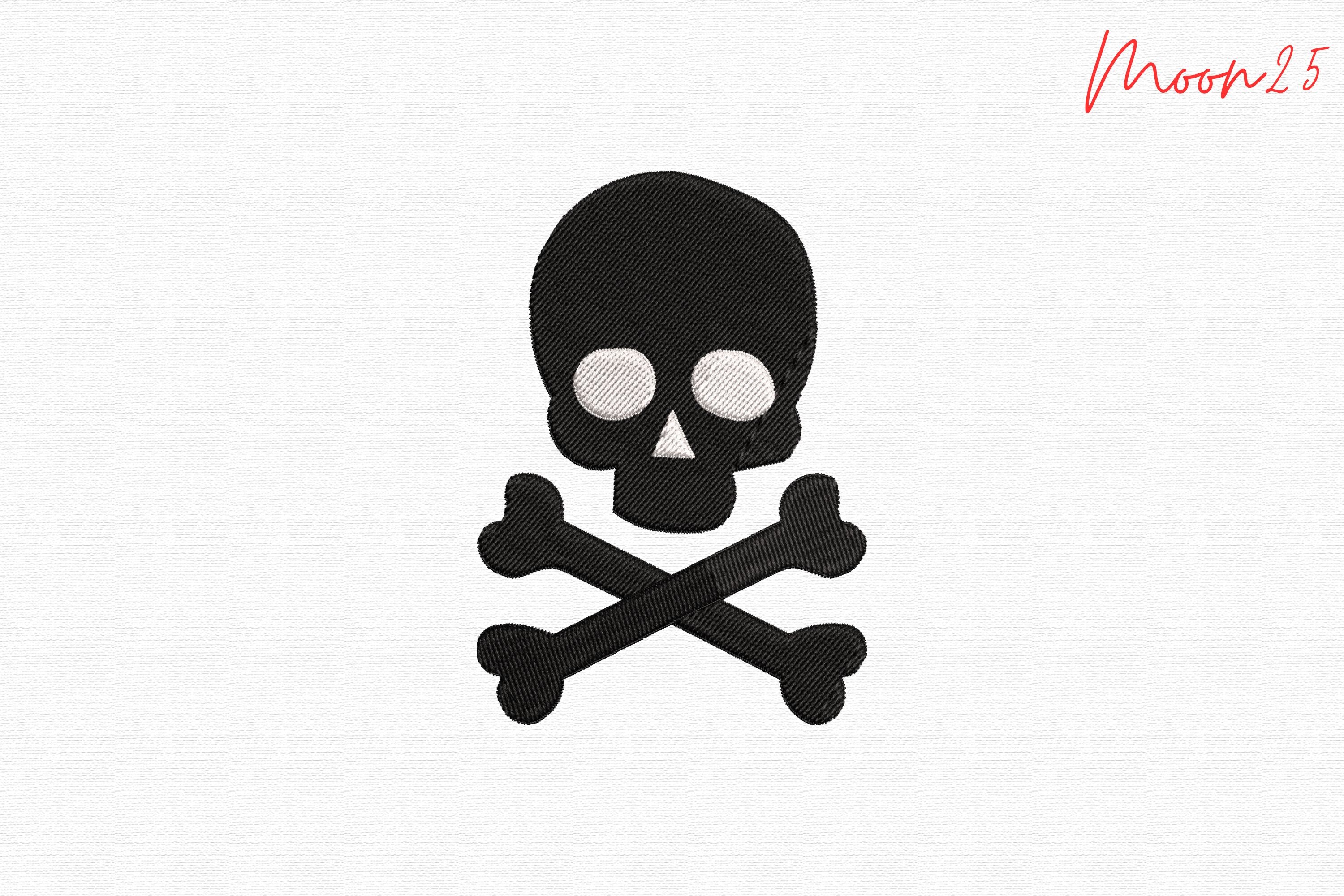 Cute Skull Crossbones Stitch Art
