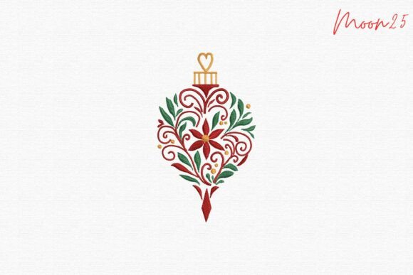 Elegant Floral Christmas Ornament