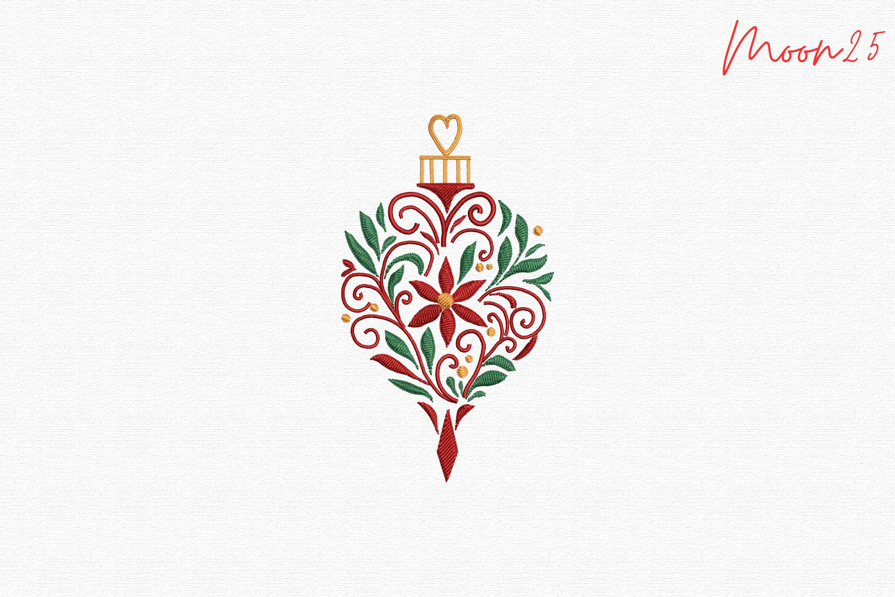 Elegant Floral Christmas Ornament