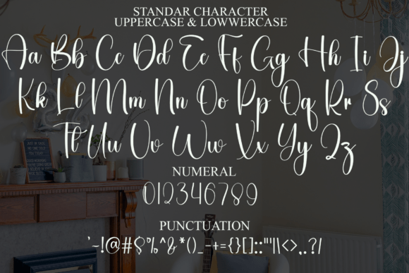 Embroidery Classic Font PNG with transparent background - Preview 6