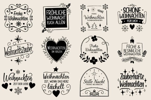German Frohe Weihnachten Plotter File V2