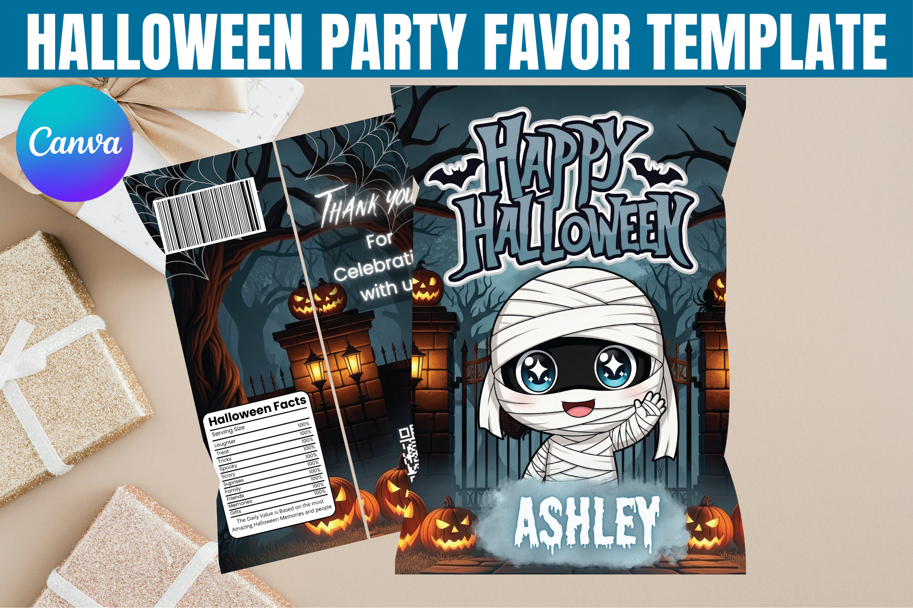 Halloween Party Favor Template