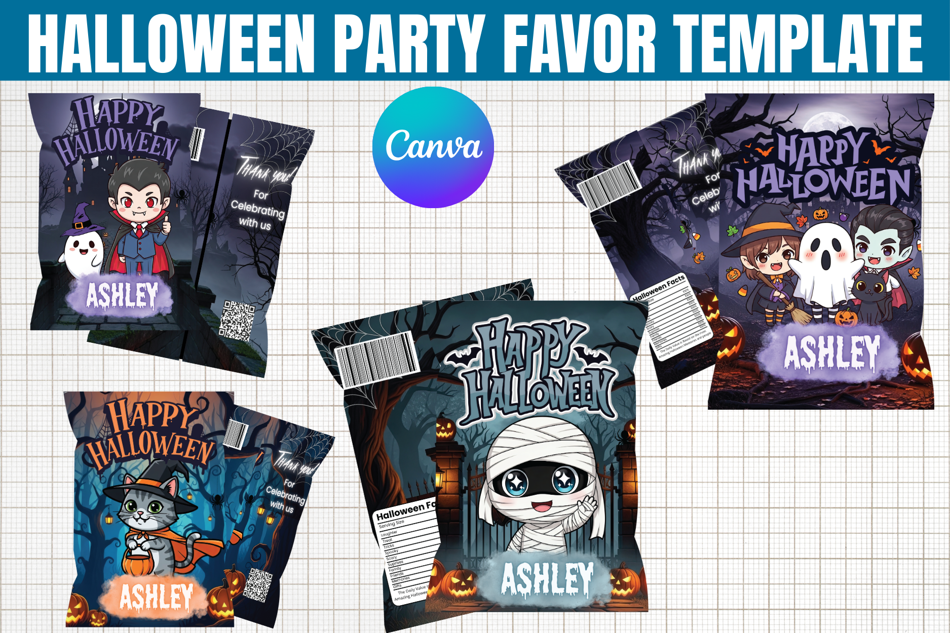 Halloween Party Favor Template