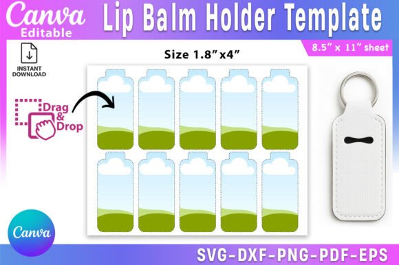 Lip Balm Gift Holder Template Graphic Canva By PixelTemplix
