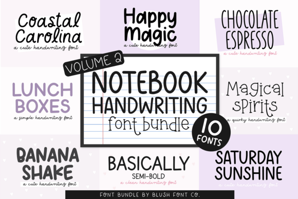 Mega Notebook Handwriting Bundle Font font preview - 1